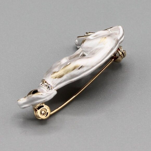 Dog pin brooch jewelry fashion animal best friend elegant gold tone new - Picture 3 of 5